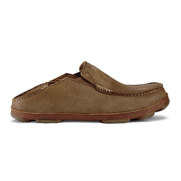 OluKai Moloa Men’s Nubuck Slip-on Loafers Shoes $140 Ray / Toffee - Picture 4 of 16